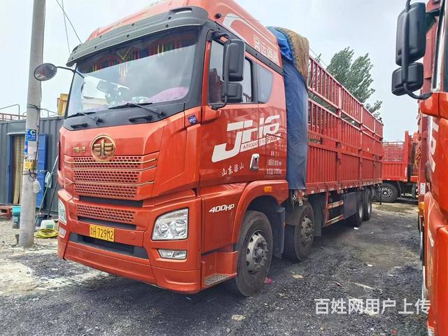 二手9.6米高栏解放JH6前四后八国五400马力的图片