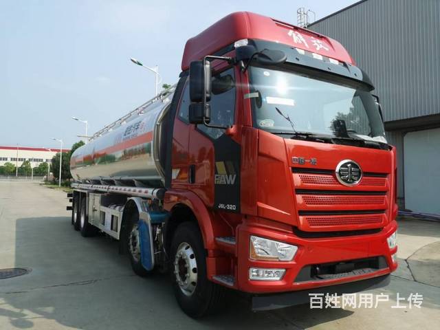低油耗 高效能国六解放前四后八铝合金油罐车 包上户的图片