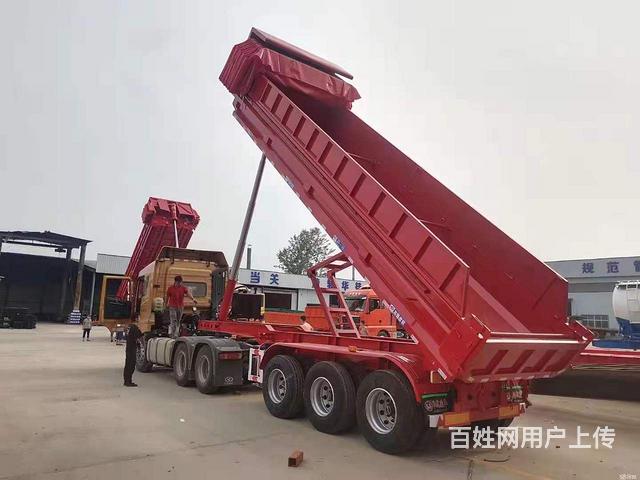 榆林出售后翻自卸半挂车，超轻型，可分期的图片