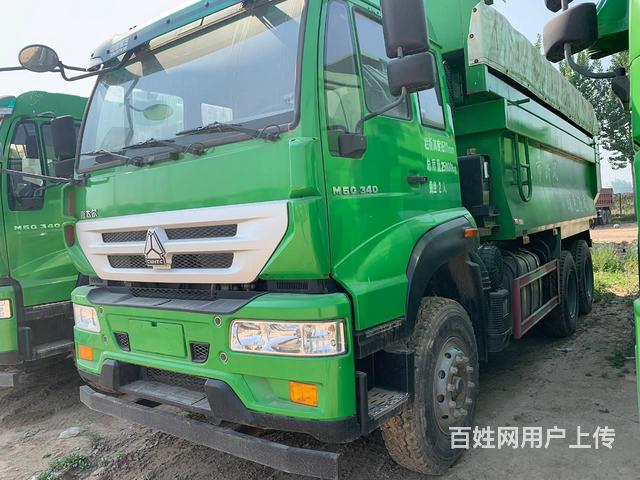 急转国五库存斯太尔渣土车5.8米U型斗340马力的图片