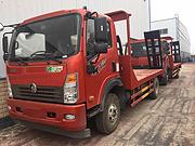 重汽王牌云内130马力平板车 拖8吨挖机板车