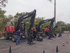 轮挖挖掘机夹木头夹甘蔗土方施工
