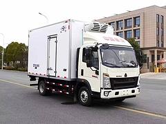 宽体重汽豪沃4米2蓝牌冷藏车 国六厂家直销有现车