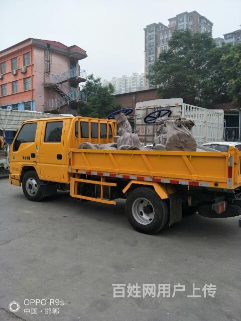 邯郸市出租五十铃双排平板自卸翻斗工程车