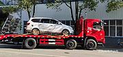 东风小三轴玉柴245马力  拉200挖机小三轴平板拖车  定