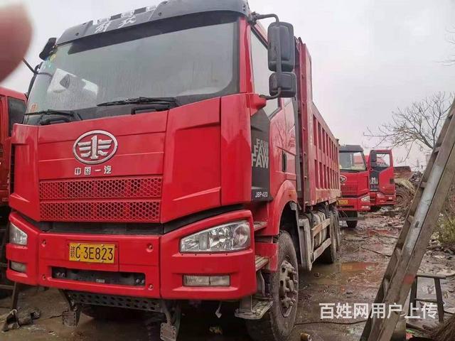 国五解放j6后八轮自卸车420马力带全保
