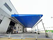 电动推拉雨棚仓库过道伸缩雨棚