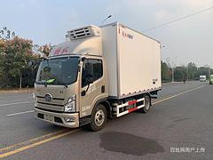 静乐 解放4米2蓝牌冷藏车、肉钩车价格是多少一台