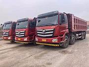 5台19年欧曼ETX轻型前四后八自卸车，货箱7米6