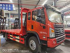 湖北大运平板车 国5  6-15吨挖机平板车