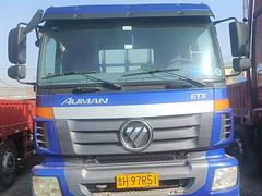 出售个人二手欧曼8.6米平板载货车220马力 国五