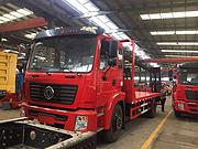 包上户 东风厂家直销平板拖车  拖15吨挖机平板