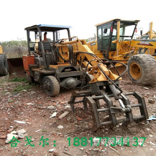 小型轮胎式抓钢机 二手夹抱机 销售抓草车价格