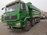 出售19年二手德龙渣土车6米U型环保大箱350马力