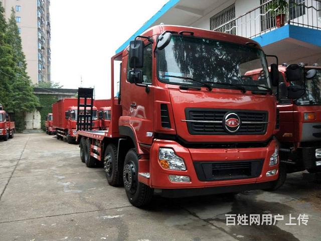 厂家直销一拖福德牌前四后八挖机平板拖车多少钱的图片