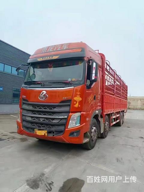 385玉柴乘龙h7配9.6米高栏载货车,首付5万
