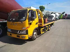 四川蓝牌一拖二清障车拖吊连体清障车全落地清障车