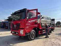 国6东风D3S挖机拖板车 拖12吨挖机程力拖车