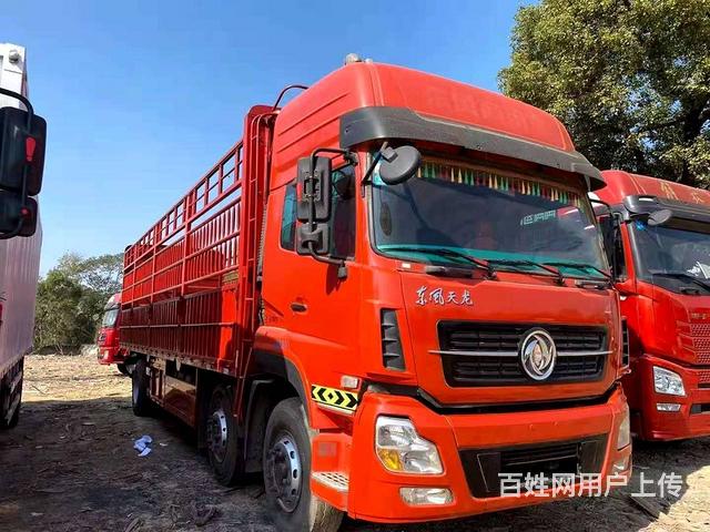 东风天龙前四后四高栏九米六220马力国4