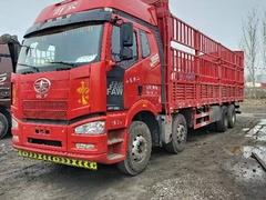 二手解放9.6米高栏载货车  350马力 国五
