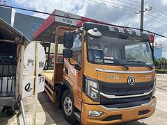 东风华神DV3挖机平板运输车 拉60挖机拖车多少钱