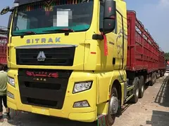 13米高低板高栏，汕德卡牵引车