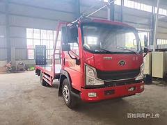 蓝牌重汽豪曼单桥平板拖车平板运输车 多少钱