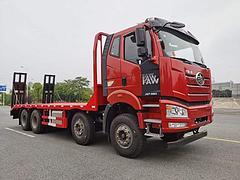 解放J6P国六平板车  大型拖车  拉30-40吨挖机拖板车