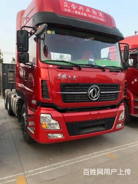 出售二手天龙牵引车 420马力国五双驱轻体 手续全的图片