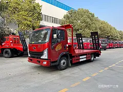包上户的蓝牌平板车  75挖机运输车  蓝牌挖掘机拖车