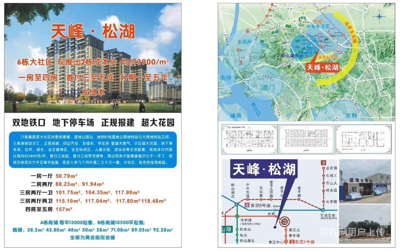 大朗6栋花园【天峰松湖】内部价3700一平