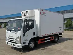 新款靓车庆铃五十铃M100蓝牌4米2冷藏车