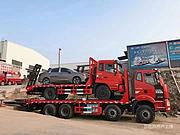 解放前四后八挖机平板运输车  四轴拉40吨挖机拖板车  包上
