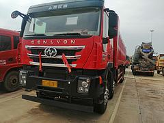 新车二手价8米6车厢红岩杰狮后翻自卸车450马力