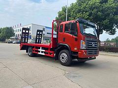 国六大运挖机平板拖车 单桥钩机拖板车 来电有优惠