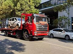 东风前四后四平板车 拉15吨高速不超重挖掘机拖板车