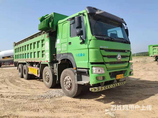 转让二手豪沃自卸车380马力68米大箱国五