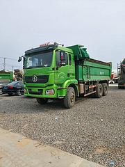 18年350马力二手德龙渣土车 5.8米大箱后八轮