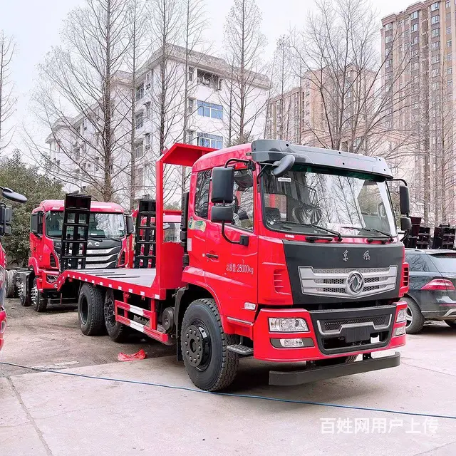 东风单桥带提升桥平板拖车 拉16吨不超载 - 图片 3