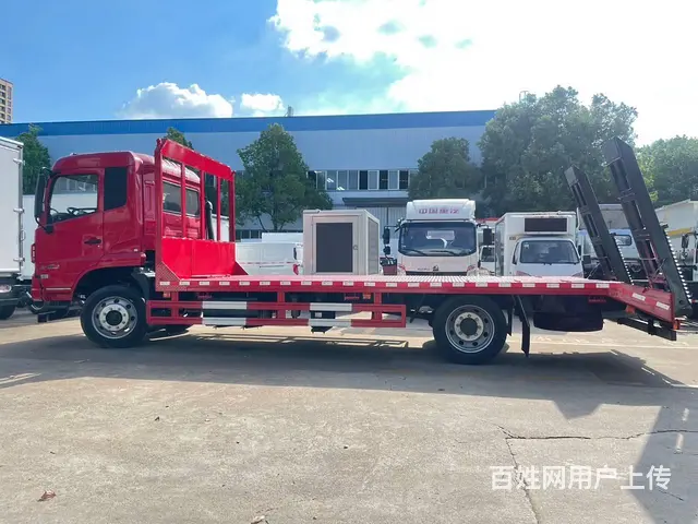 东风天锦平板车程力厂家价格 拉150挖掘机拖板车 - 图片 6
