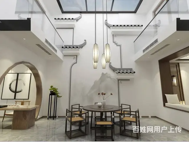 品清别墅案例赏析575新中式心有山海 - 图片 3