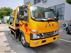 江淮一拖二清障车 全落地事故拖车 蓝牌清障车报价