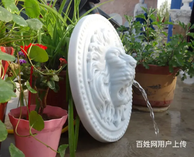 景观石雕喷水狮子头 - 图片 2