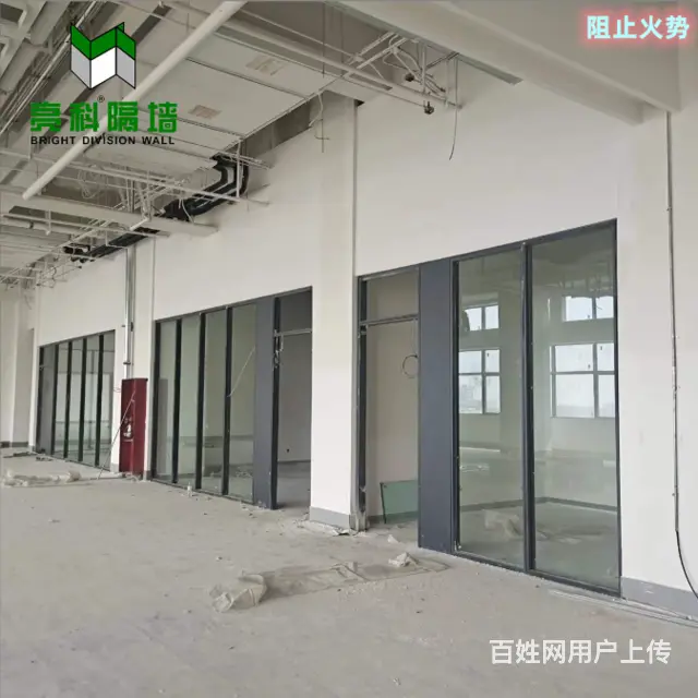 河北石家庄全钢防火玻璃隔断可有效阻止火势的蔓延 - 图片 4