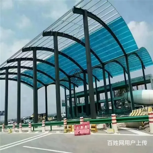 莱山阳光板采光顶莱山阳光板温室莱山阳光板车棚 - 图片 11