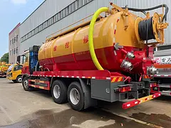 重汽豪沃22方清洗吸污车 管道清淤粪污清理