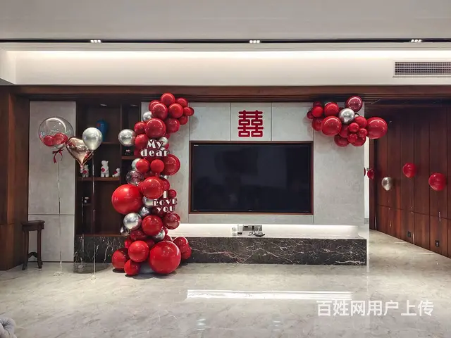 揭阳自建房婚房布置 婚宴布置 婚房装扮气球 - 图片 8