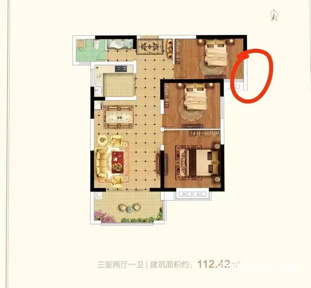 西工区西工体育场旁边七悦府 普通住宅1厅 精装修 - 图片 2