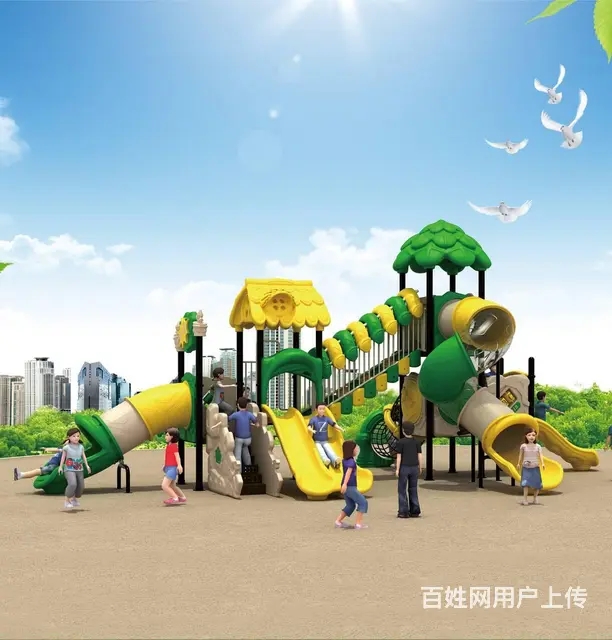 幼儿园滑梯大型儿童滑滑梯户外组合滑梯秋千儿童乐园玩 - 图片 2