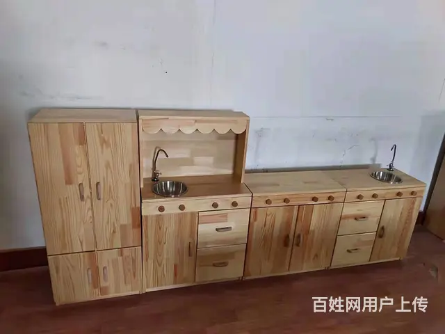 幼儿园儿童玩具收纳柜置物架口杯架书包柜实木柜子 - 图片 8
